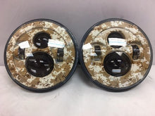 Load image into Gallery viewer, 7'' BROWN CAMO DESIGN Suzuki Sierra Fits: Jeep Wrangler JK CJ TJ LED Rubicon Projector Daymaker Headlights Pair / Set