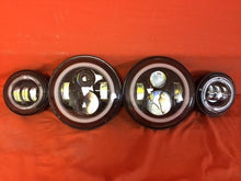 Load image into Gallery viewer, 7'' Suzuki Sierra Fits: Jeep Wrangler JK CJ TJ LED Rubicon Projector Daymaker AMBER Halo Headlights Pair / Set   FOGS