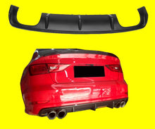 Load image into Gallery viewer, REAR LIP DIFFUSER SPOILER BODYKITS FIT FOR AUDI S3 SEDAN BUMPER 2013-2016
