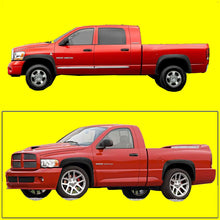 Load image into Gallery viewer, FOR 03-08 DODGE TRUCK FENDER WHEEL FLARES KIT POCKET RIVET BLACK ABS PLASTIC